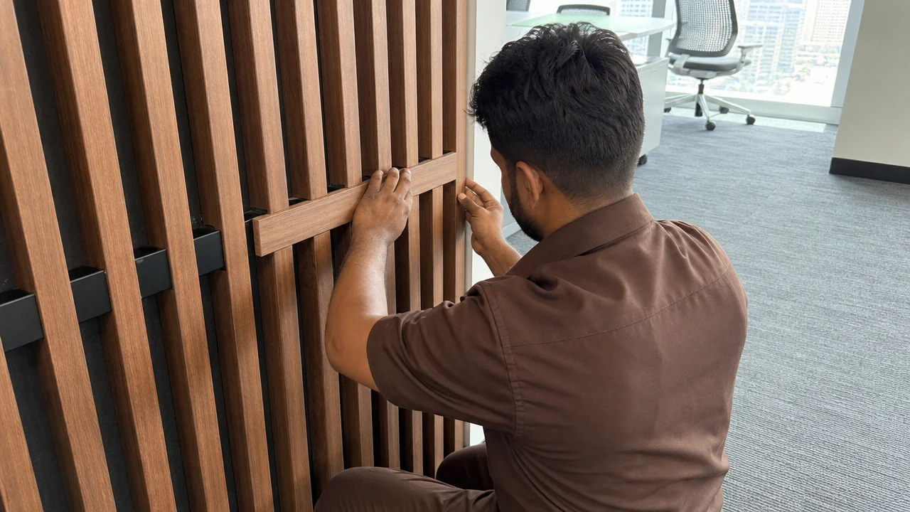 Commercial wooden partition work